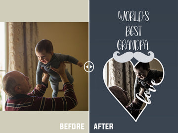 Custom 'World's Best Grandpa' Photo Poster - Personalized with Your Uploaded Image on HD Panel