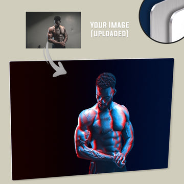 Transform Your Photos with a Stunning Dual Gel Lighting Effect - Printed on High-Quality HD Metal Panel
