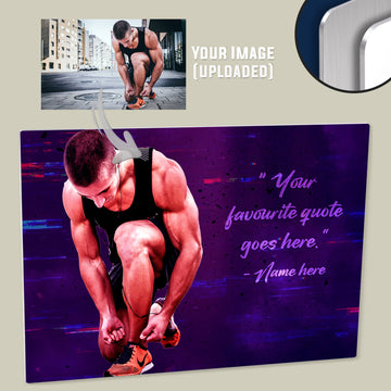 Personalized Sporty Inspiration Poster (with an Optional Quote) on HD Metal