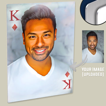 Custom 'King of Diamonds' Poster Art - Personalized with Your Photo - Printed on Premium HD Panel