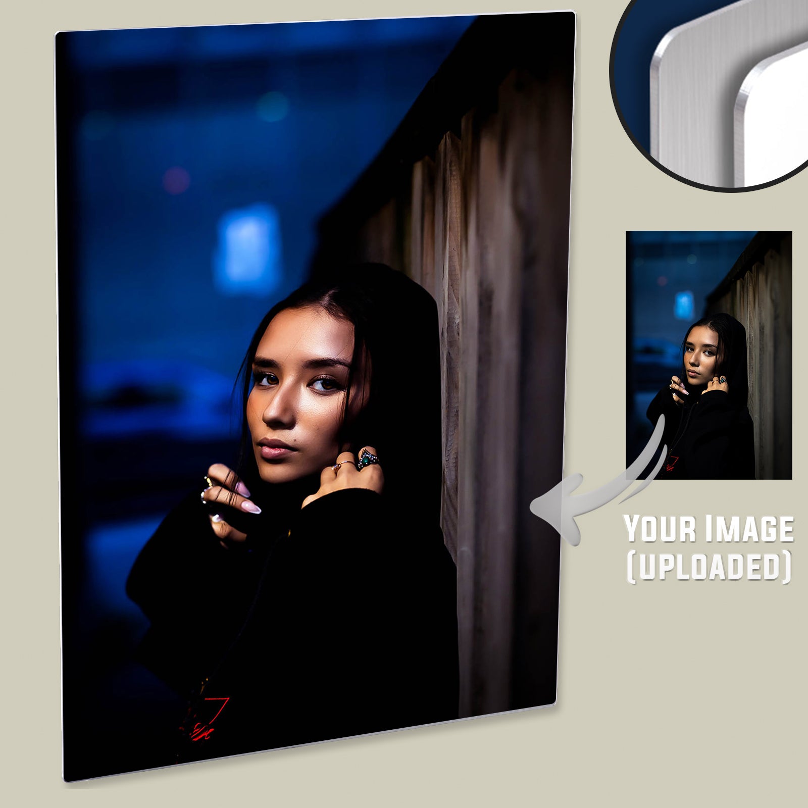 Vibrant Neon Effect / Enhancement on Your Photograph Printed on High-Quality HD Metal Panel