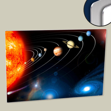 Our Solar System - Image by NASA - Digitally Enhanced Poster Printed on HD Metal Panel