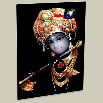 Lord Shree Skrishna Bhagawan Digital Art Poster Printed on HD Panel - High-Quality Print for Home Decor and Worship