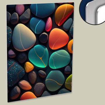 Colourful Bright Stones HD Metal Print