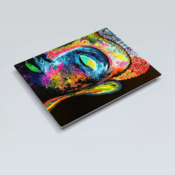 Buddha Colourful Abstract Art Poster Printed on HD Metal Panel