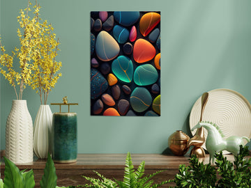 Colourful Bright Stones HD Metal Print