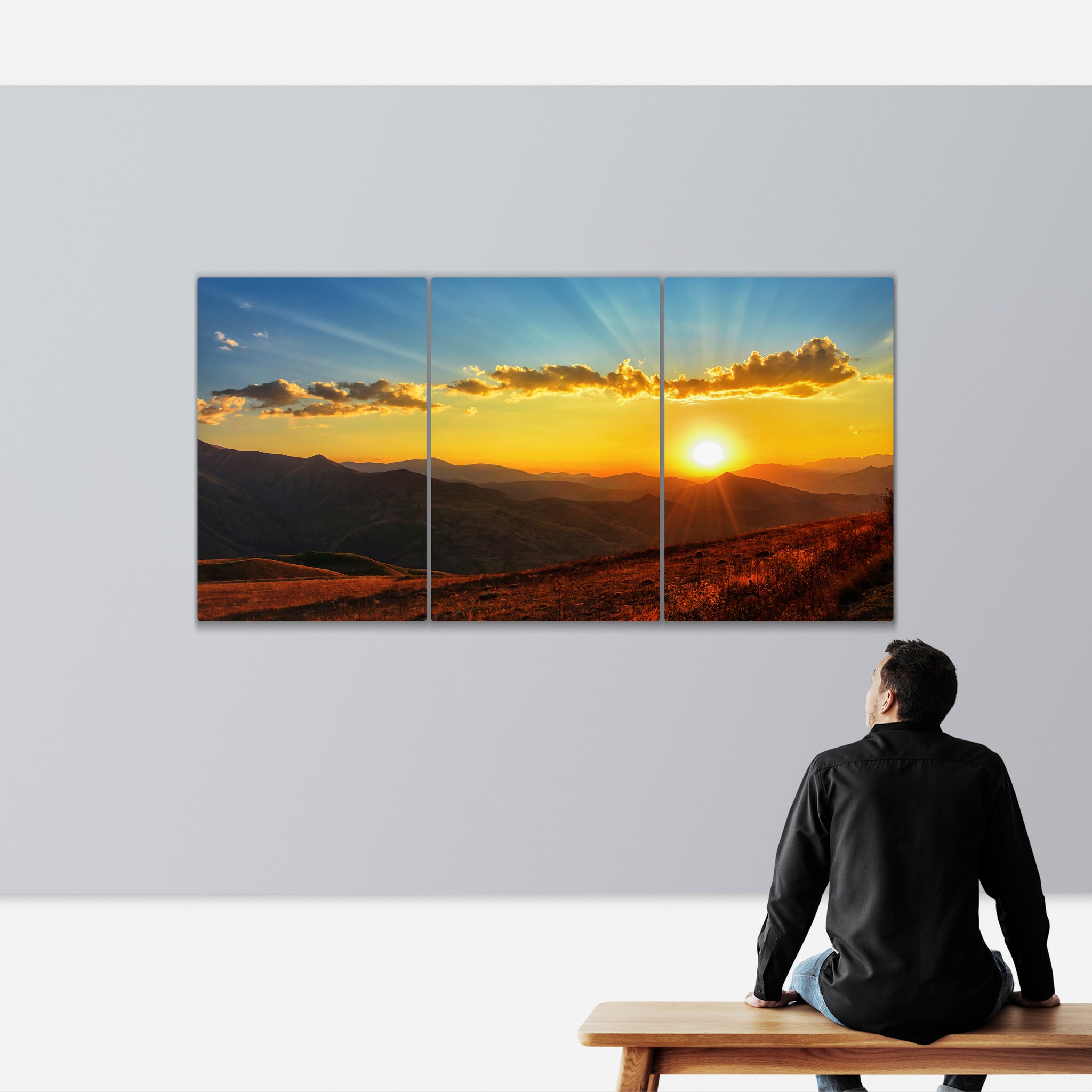 "Triptych Split" Multi Panel HD Metal Print Set - Upload Your Image