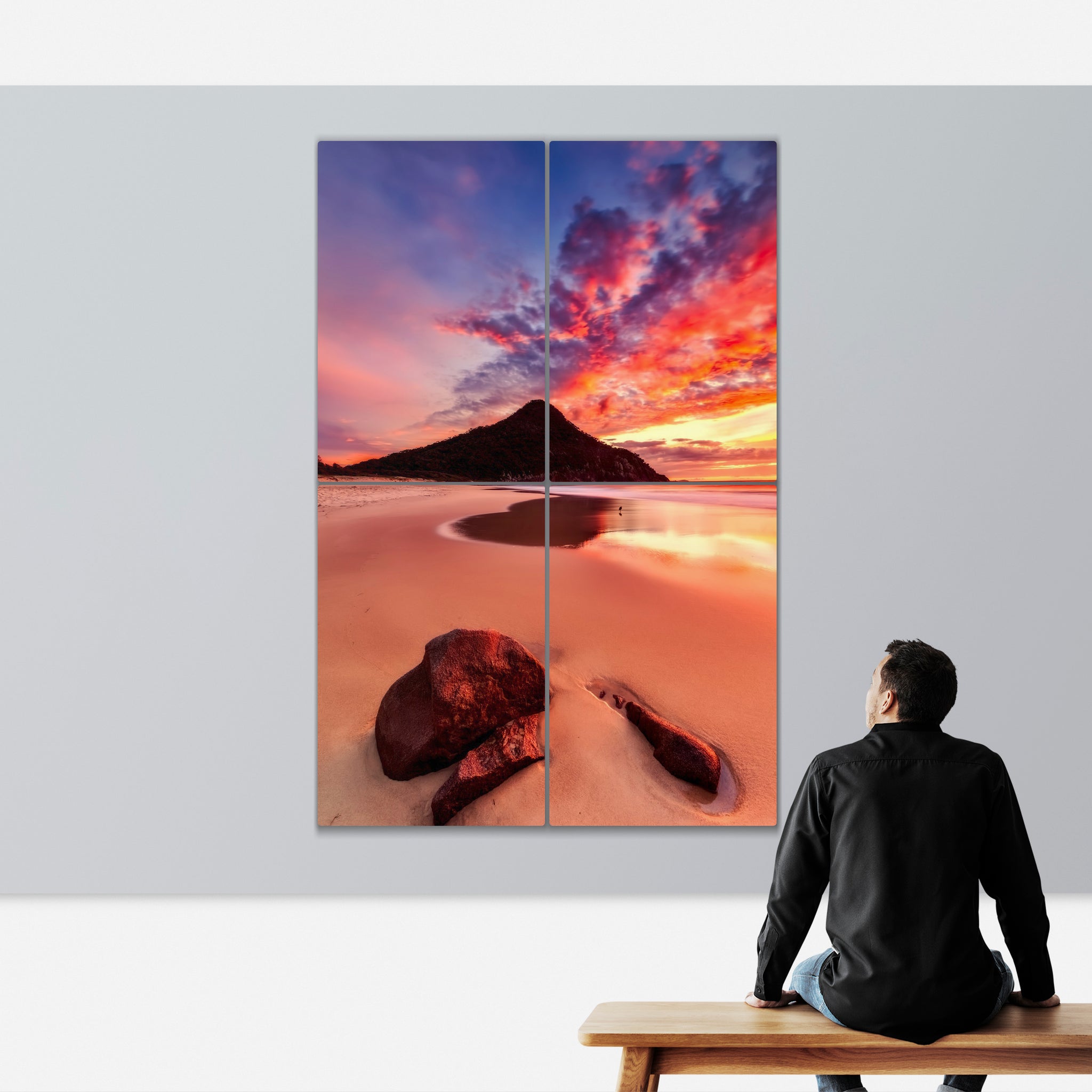 "Quad Vertigo Split" Multi Panel HD Metal Print Set - Upload Your Image